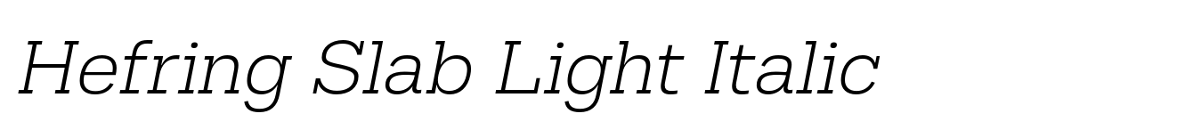 Hefring Slab Light Italic image